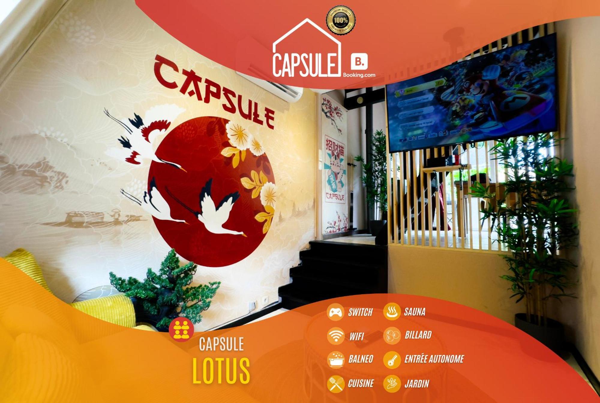 Capsule Lotus-Balneo-Sauna-Billard-Nintendo Hastiere-par-dela Buitenkant foto